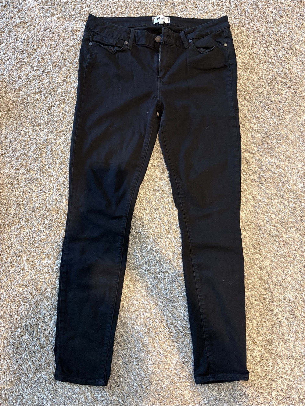 PAIGE Black High-Rise Skinny Jeans
